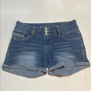Ariya Jeans Triple Button Curvy Size 5/6 Low Rise Super Short Shorts 2000s